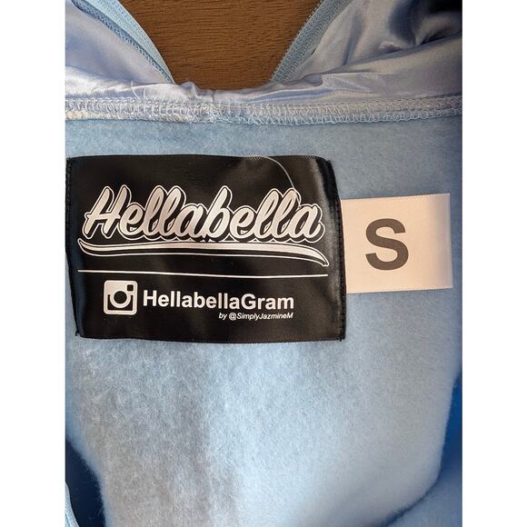 Hellabella Baby Blue Flower Face Hoodie - Picture 2 of 4